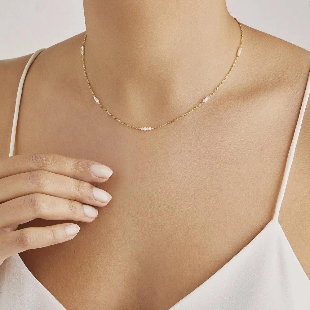 Rose Gold Mini Pearl Choker