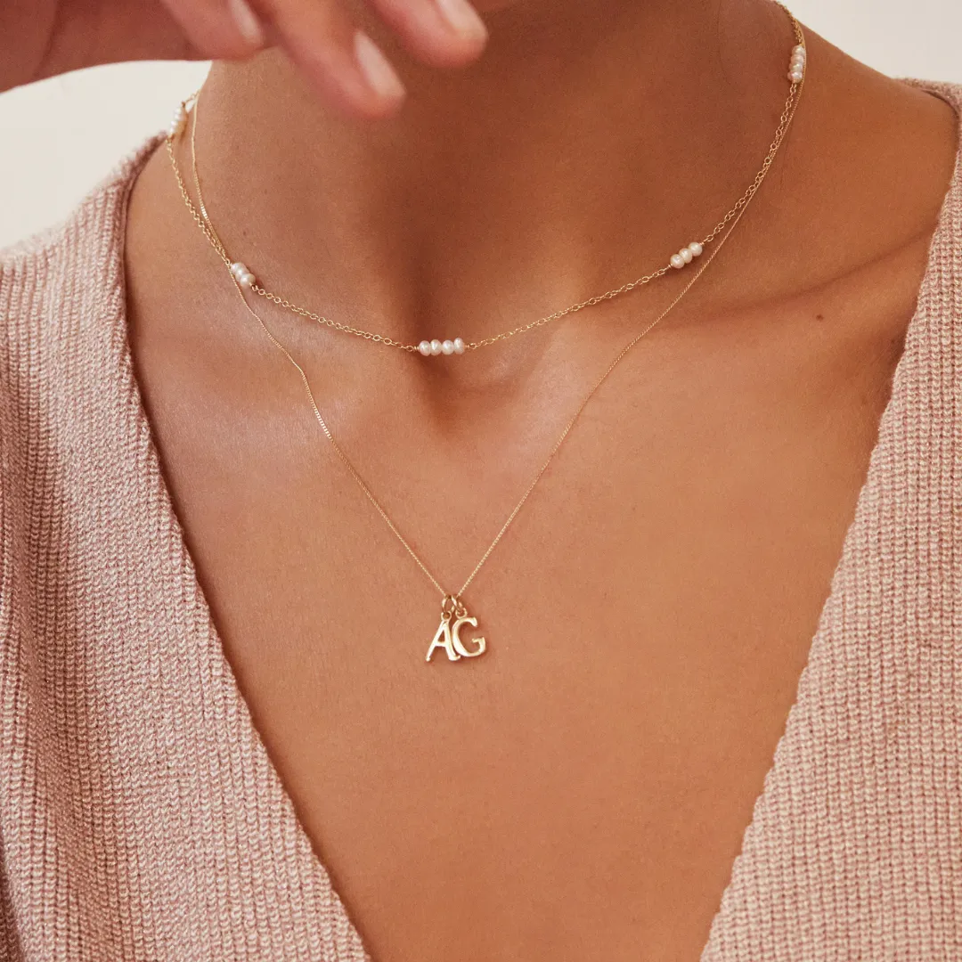 Rose Gold Mini Pearl Choker