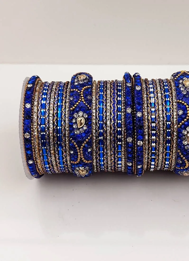 Royal Blue Double Bangle Set