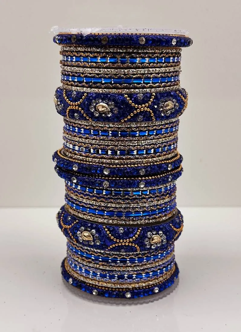 Royal Blue Double Bangle Set
