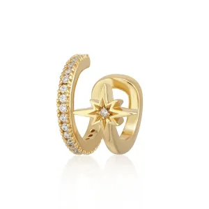Scream Pretty 9mm Star Double Band Ear Cuff