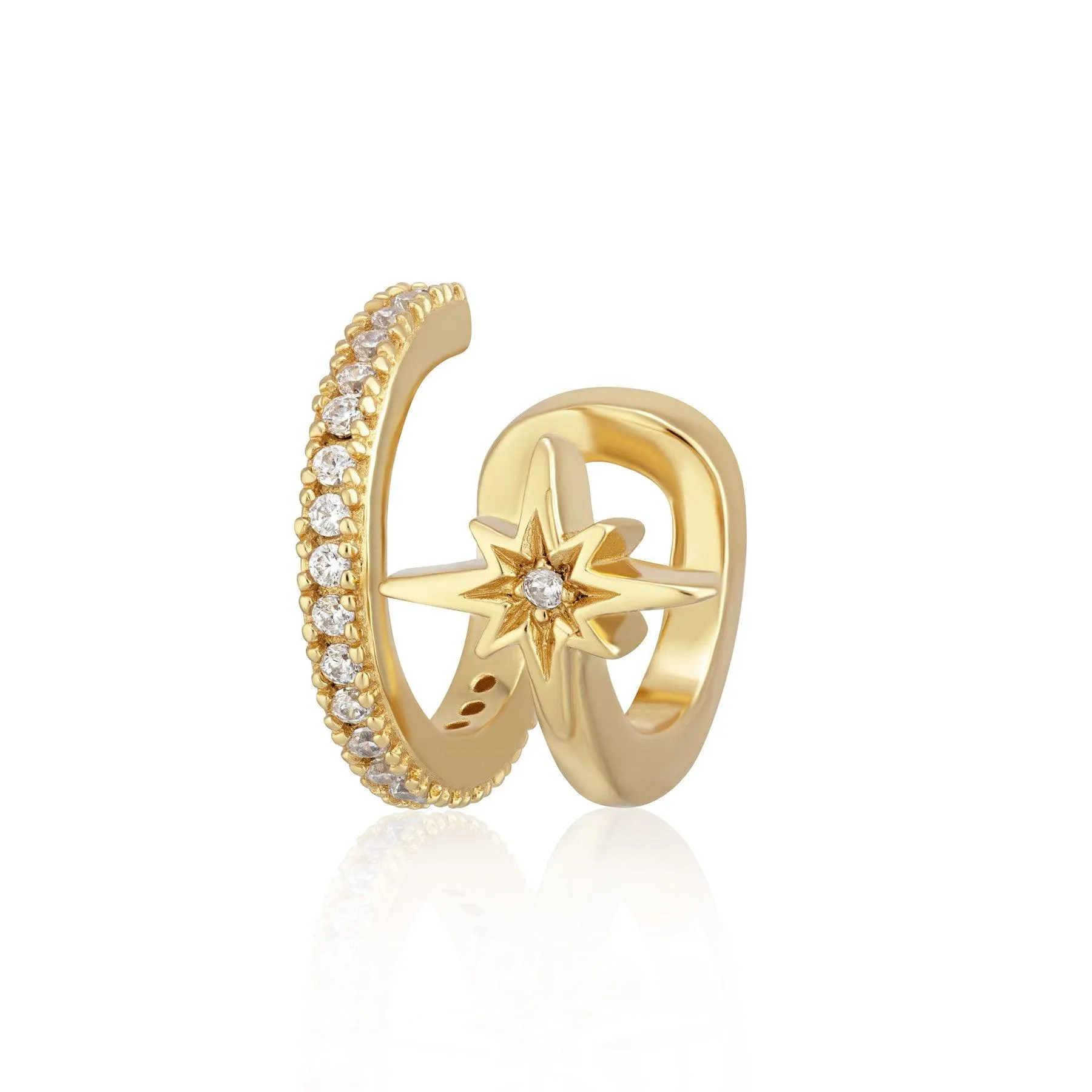 Scream Pretty 9mm Star Double Band Ear Cuff