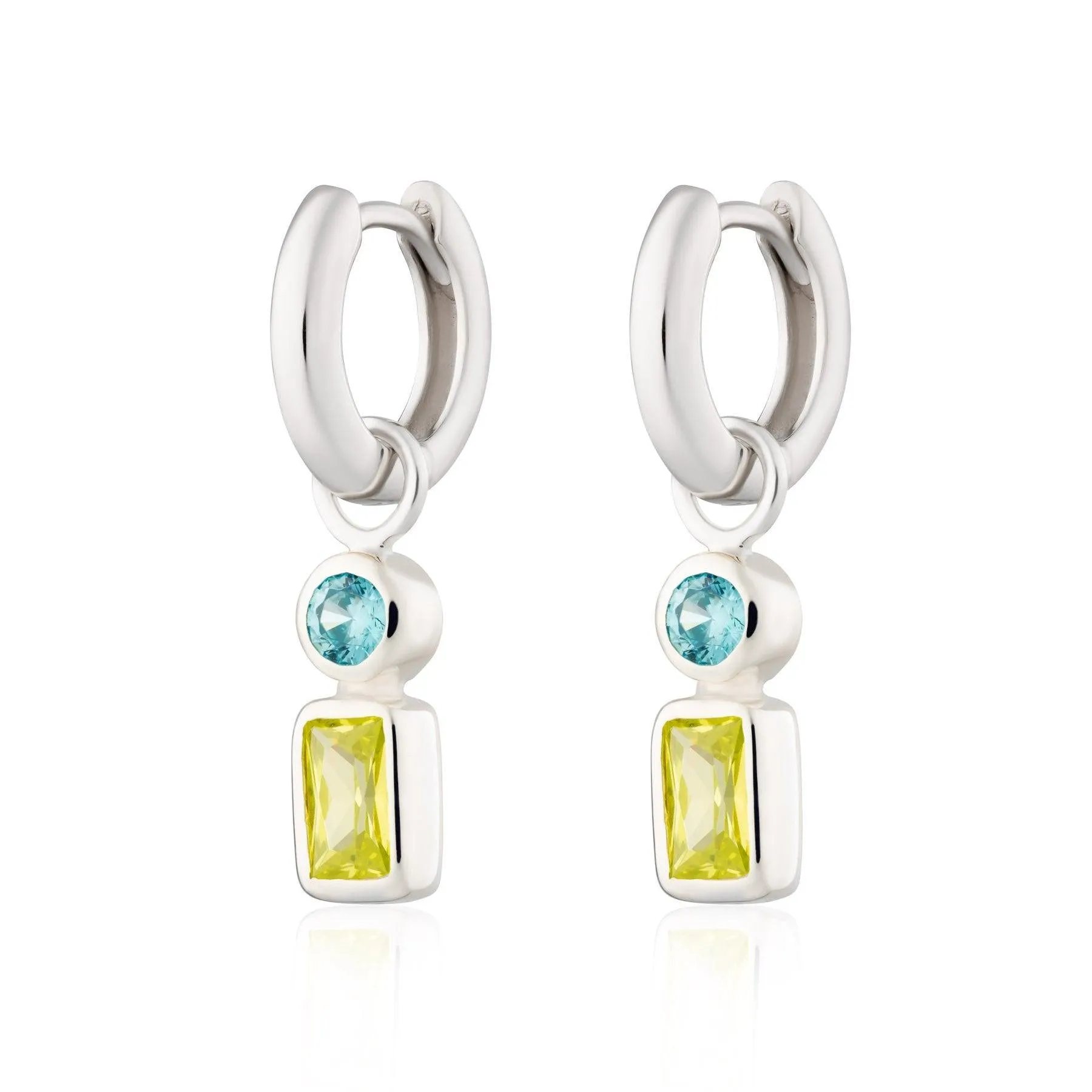 Scream Pretty Still Ocean Charm Hoop Earrings