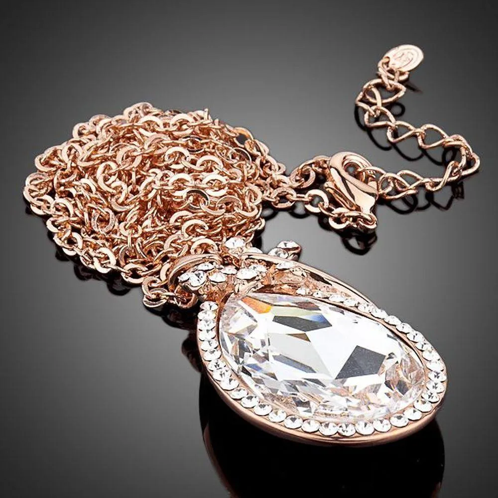 Sitting Butterfly on Big Crystal Necklace
