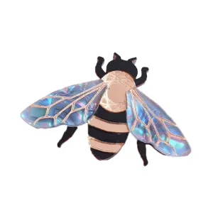 Small Bee Brooch by Cherryloco