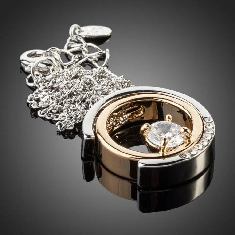 Snake Chain Round Necklace Pendant