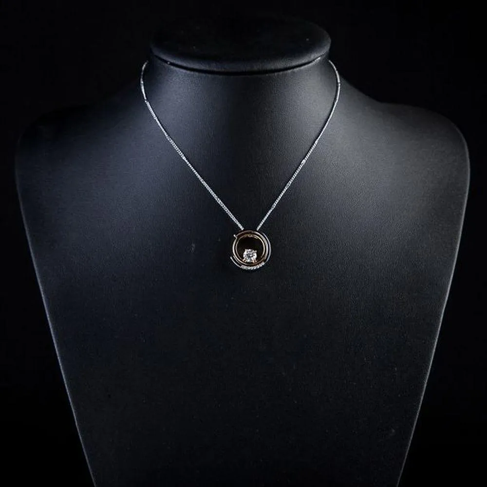 Snake Chain Round Necklace Pendant