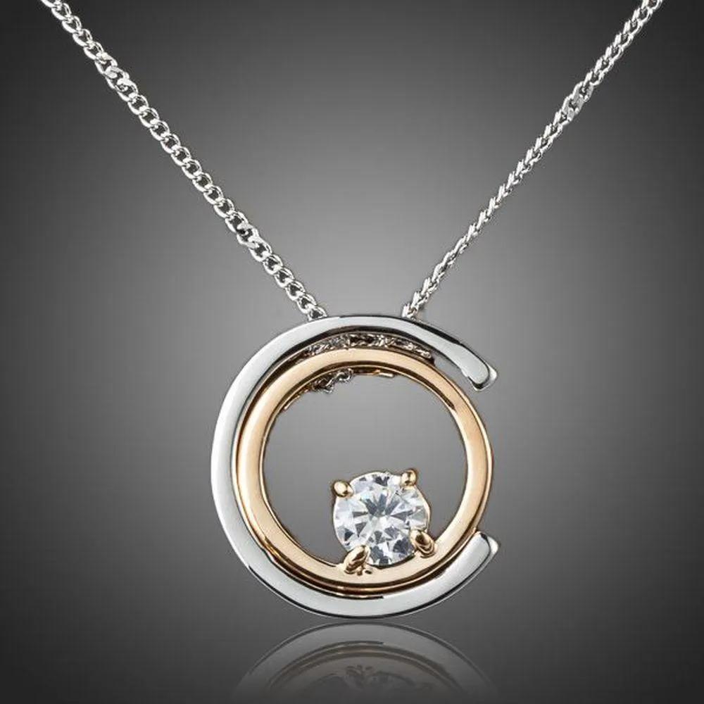 Snake Chain Round Necklace Pendant