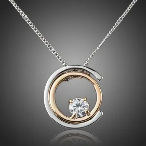Snake Chain Round Necklace Pendant