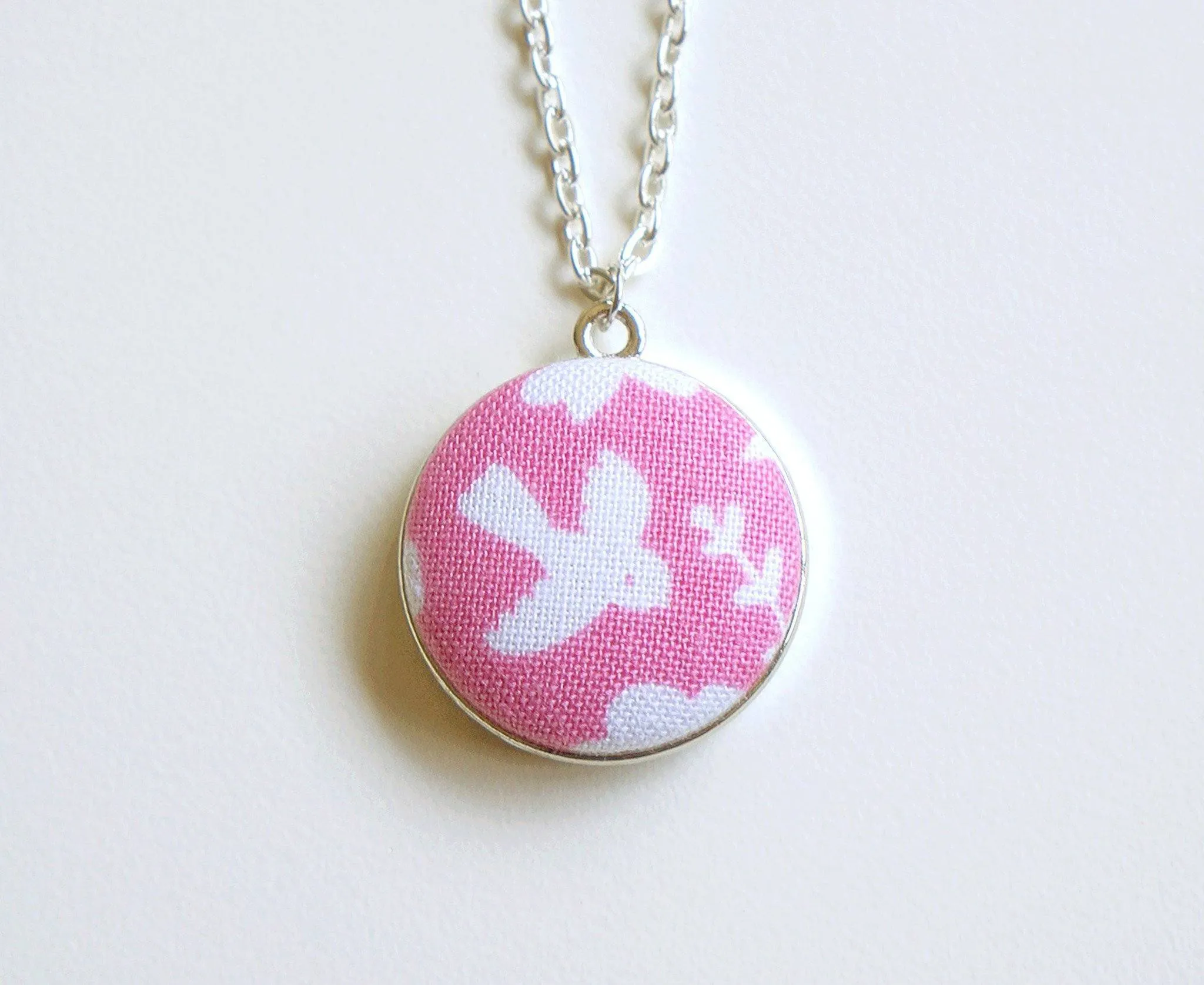 Sora Rin Handmade Fabric Button Necklace