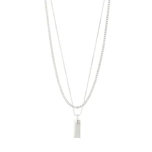STAR necklace, 2-in-1 set, silver-plated