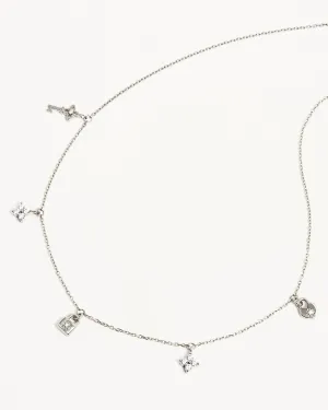 Sterling Silver Love Unlocked Charm Choker
