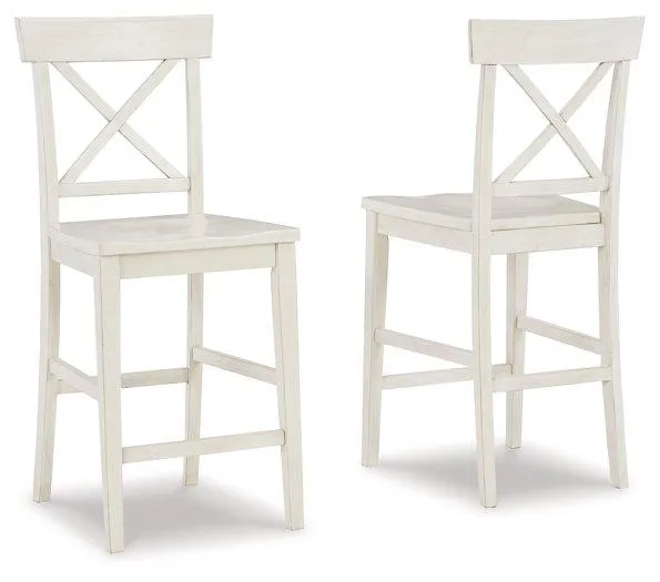 Stuven White Counter Height Bar Stool (Set of 2)