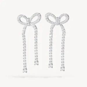 Tennis Bow Statement Earrings