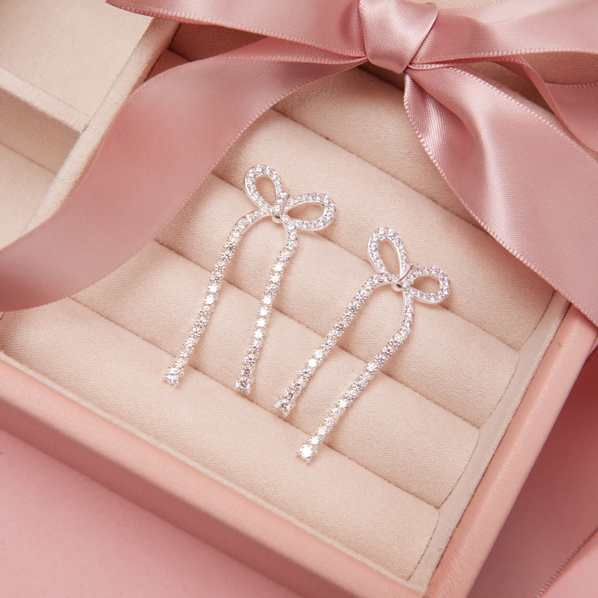 Tennis Bow Statement Earrings