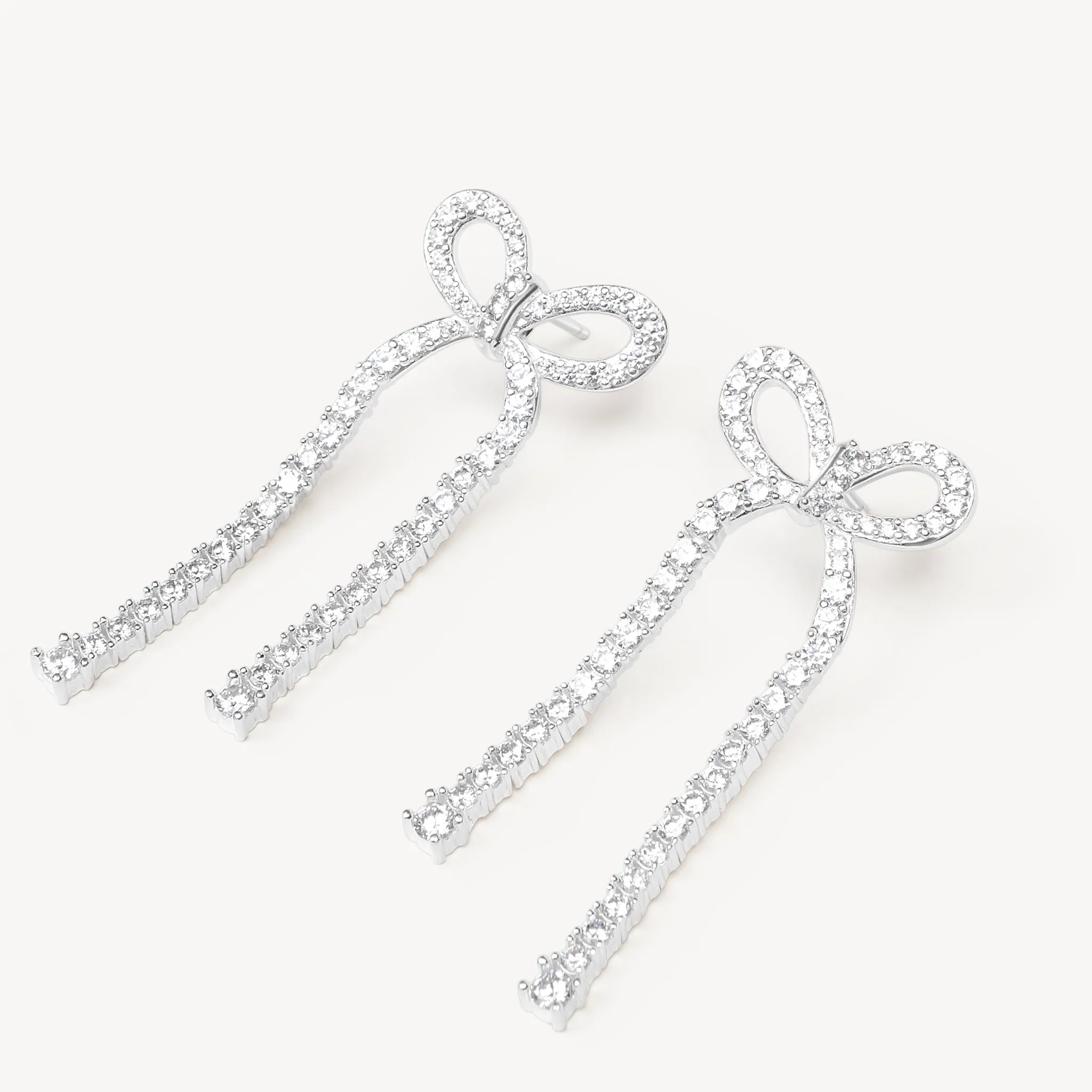 Tennis Bow Statement Earrings