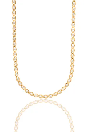 Thin Small Pearl Eye Designed Necklace (G148/I370)