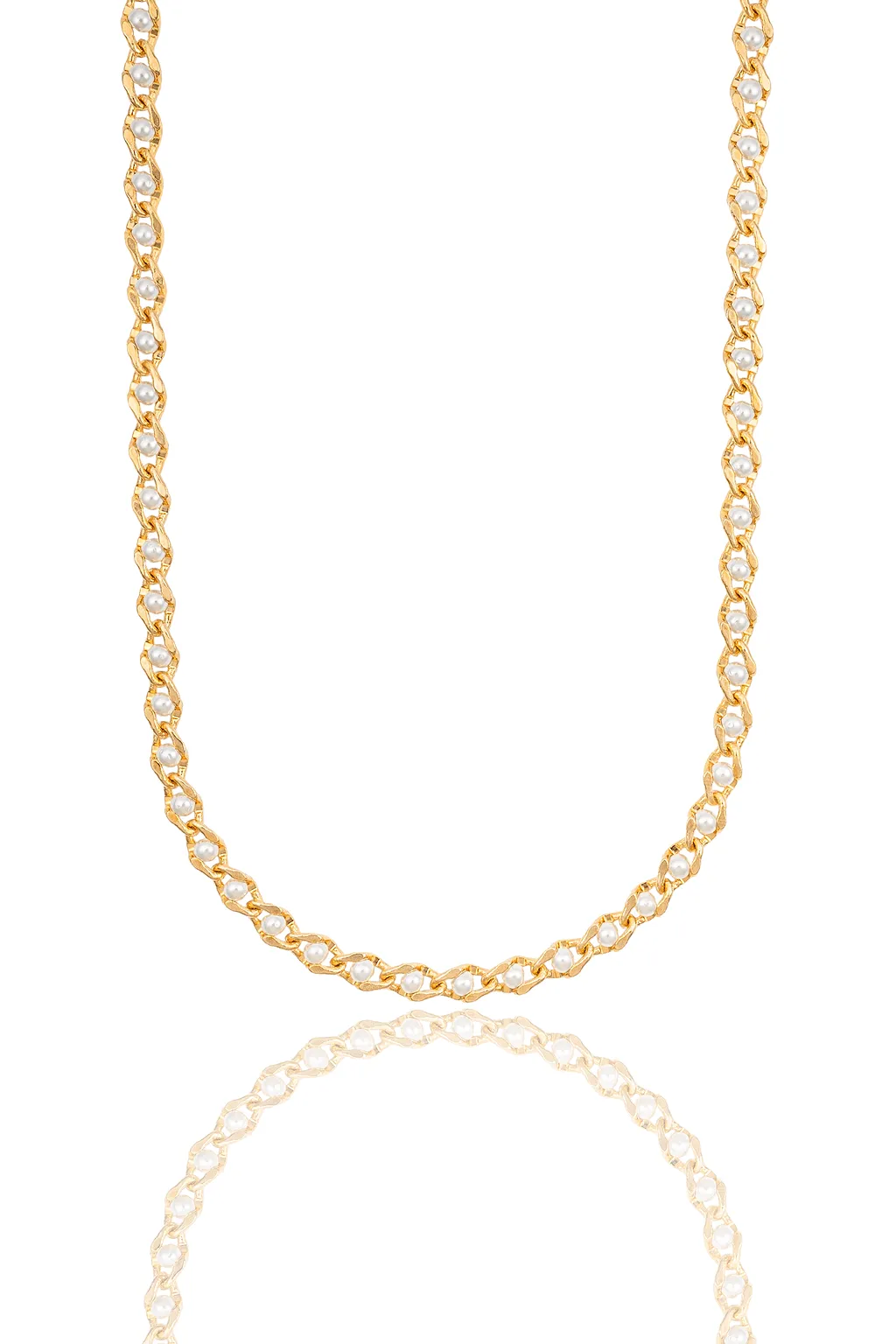 Thin Small Pearl Eye Designed Necklace (G148/I370)
