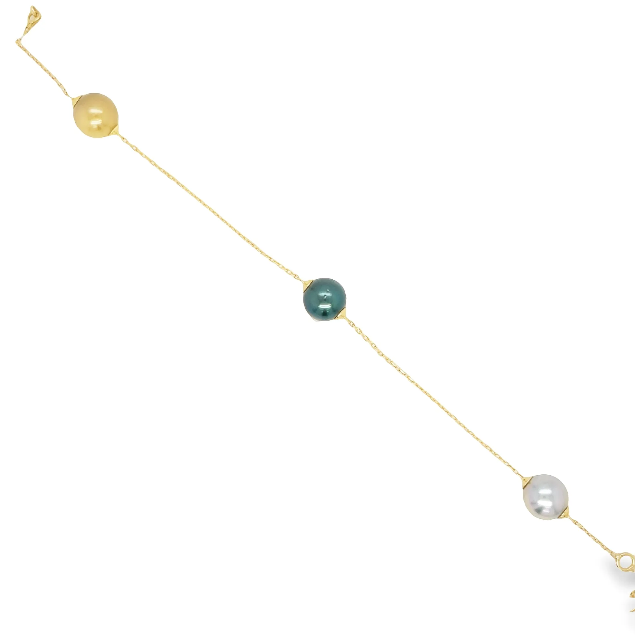 Three Tahitian Pearl Bracelet 7.00 mm