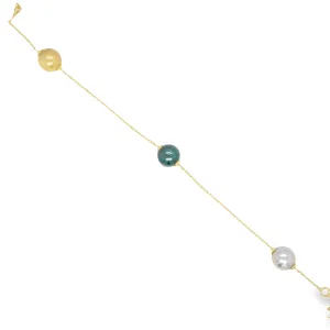 Three Tahitian Pearl Bracelet 7.00 mm