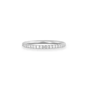 Today Classic Diamond Eternity Ring - 14k Polished White Gold Half Eternity Classic Diamond Ring