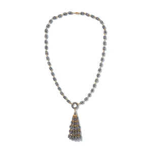 Tuxedo Tassel Necklace