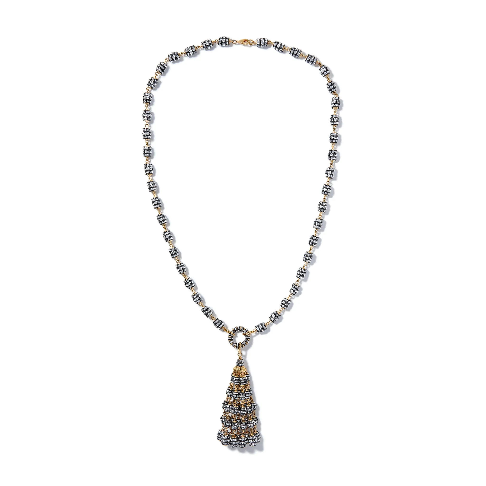 Tuxedo Tassel Necklace