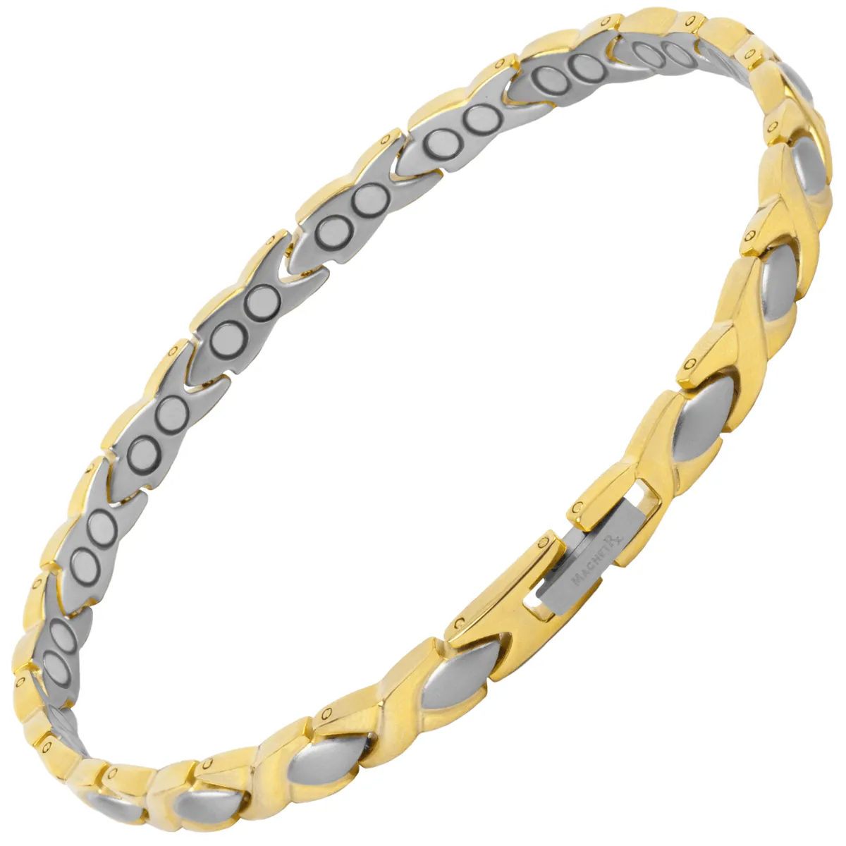 Ultra Strength Titanium Magnetic Therapy Anklet for Women (Gold & Silver)