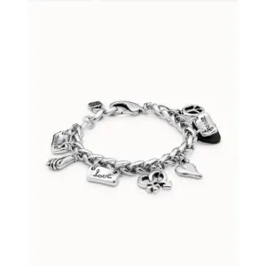 UNOde50 "Lakilov" Silver Metal Bracelet - Adjustable 16.5-20.5mm Perimeter