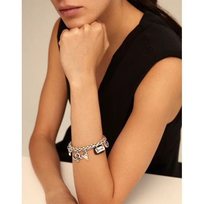 UNOde50 "Lakilov" Silver Metal Bracelet - Adjustable 16.5-20.5mm Perimeter