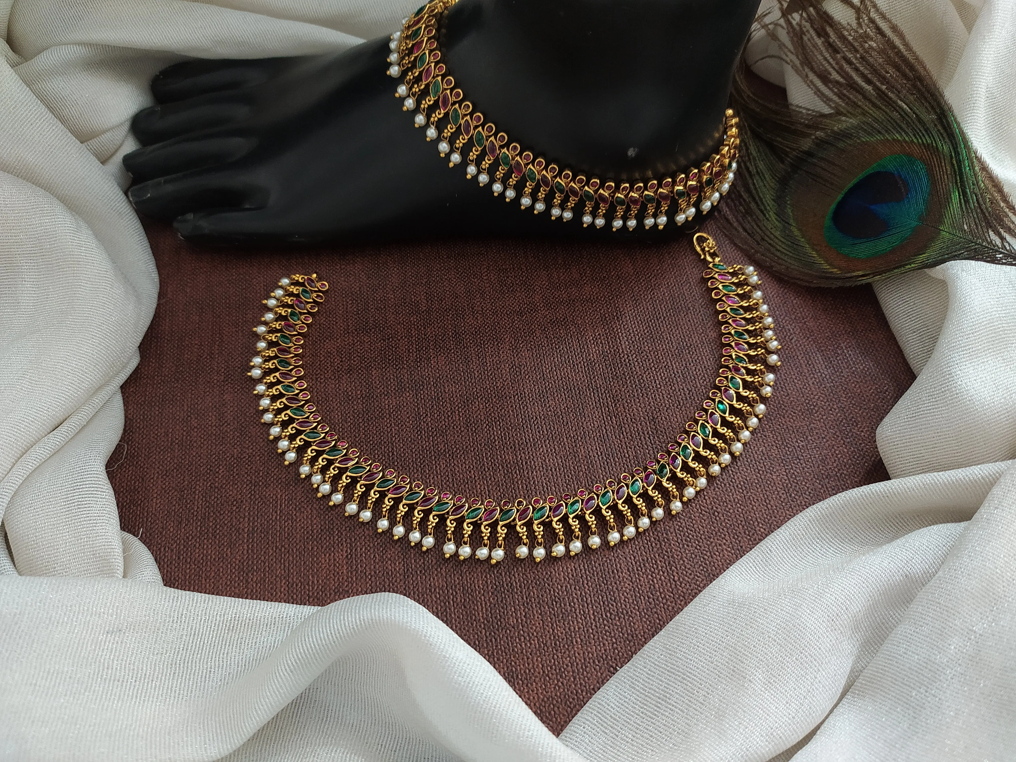 Unveiling History's Elegance of Antique Anklets with Pearl Drops