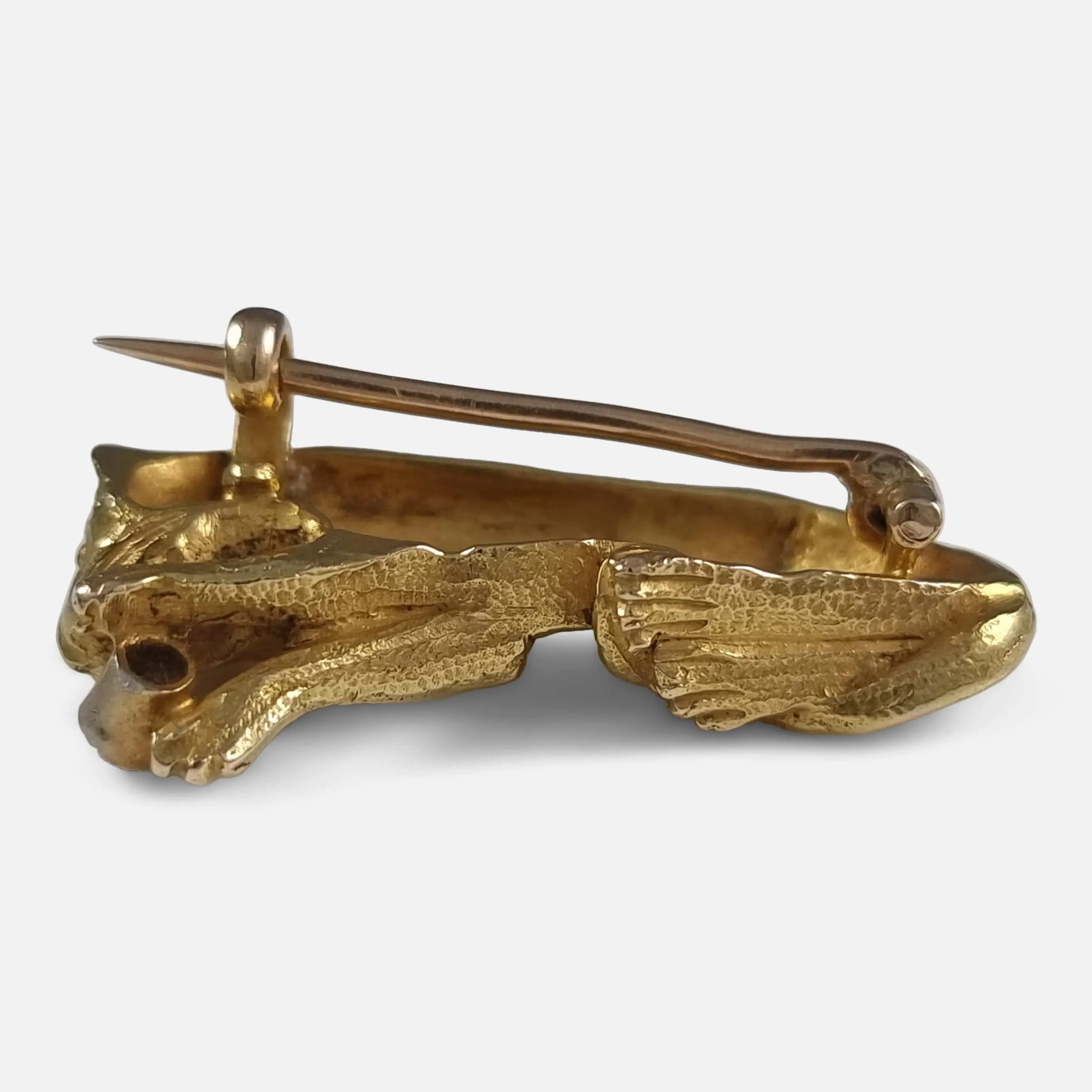 Victorian 18ct Gold Diamond Lioness Brooch