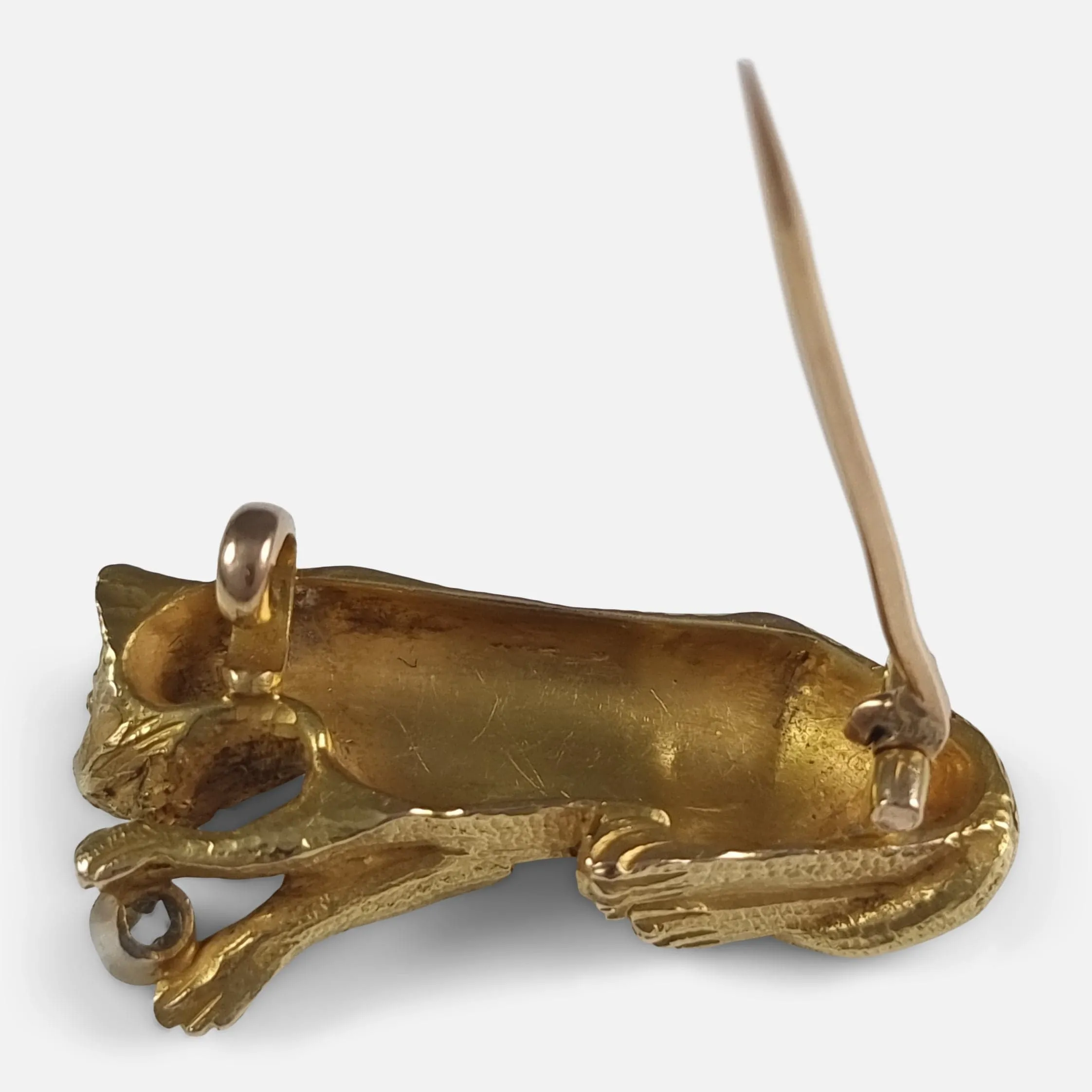 Victorian 18ct Gold Diamond Lioness Brooch