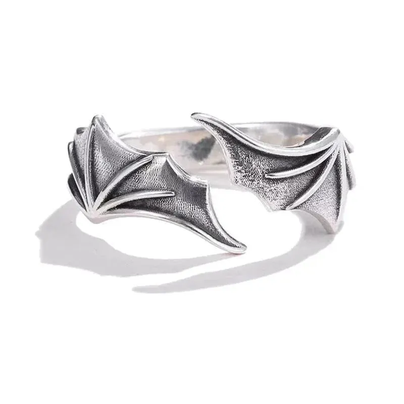 Vintage Angel Wing Demon Eye Rings