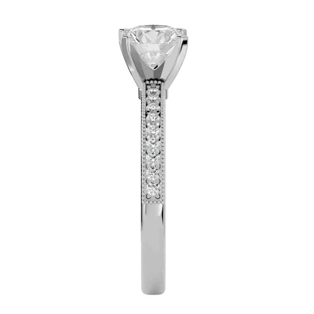 Vintage Engagement  Solitaire Diamond Ring Setting