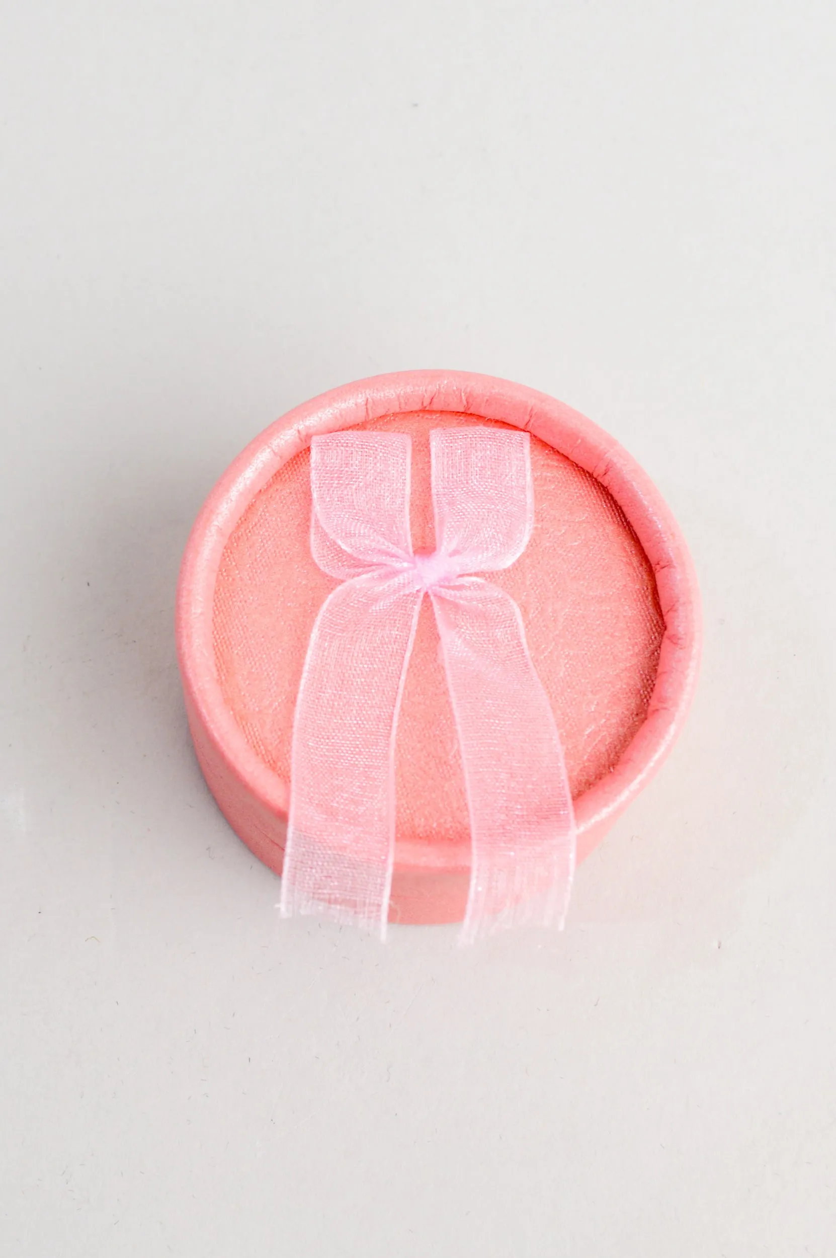 White Pearl Stud Earrings with Pink Gift Box